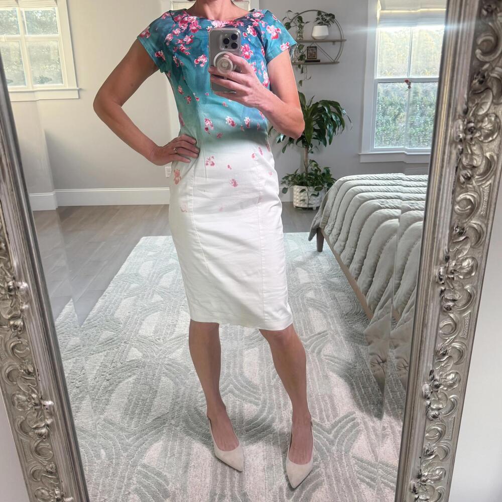 Zac Zac Posen Sheath Floral Print Dress Size 6